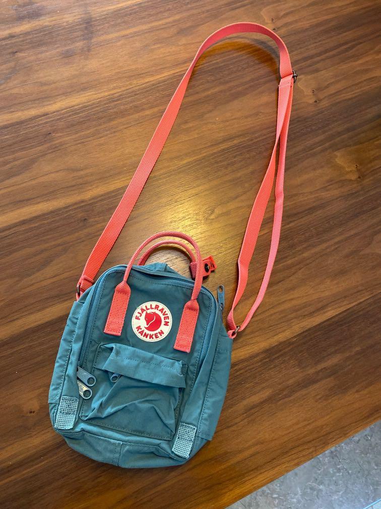 Kanken sling frost best sale green peach pink