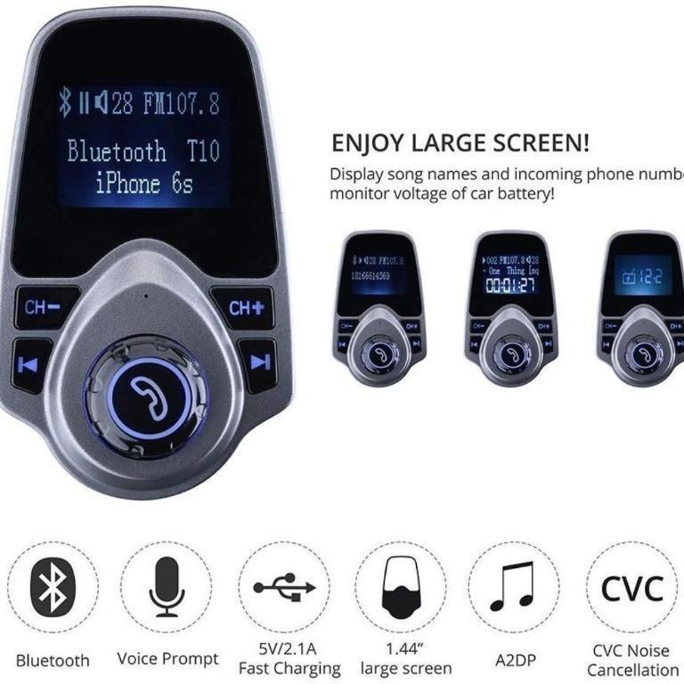 FM T10 Bluetooth Wireless Transmitter Car Kit MP3 Player 3.5mm Incar