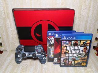FOR SALE: SONY PS4 SLIM HDR. 500GB, WITH 1 CONTROLLER, 3 ORIGINAL GAME DISC,