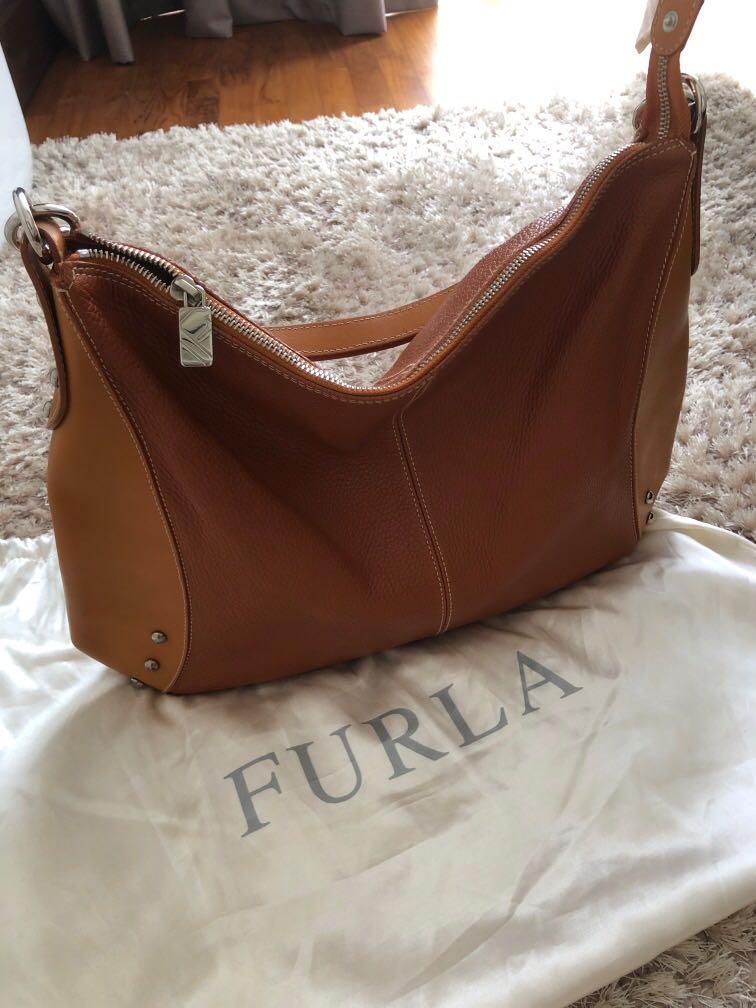 Furla hobo style bag leather