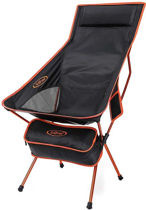 G4Free 戶外摺疊高椅Lightweight Portable Camping Chair Outdoor Folding Backpacking  High Back Camp Lounge chair, 運動產品, 行山及露營- Carousell