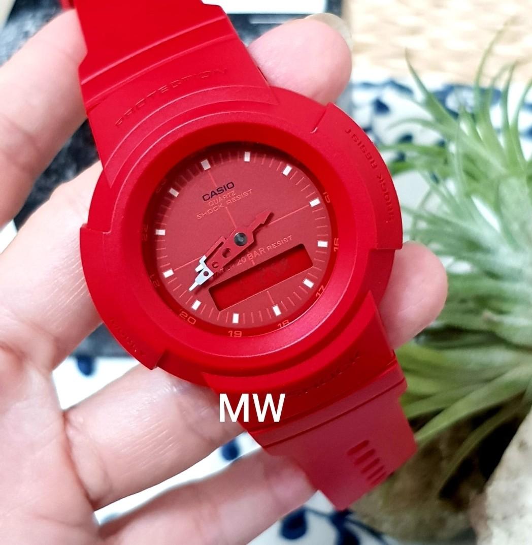 Genuine Casio Men G Shock unisex red aw500 aw 500 aw 500b 4dr watch brand new