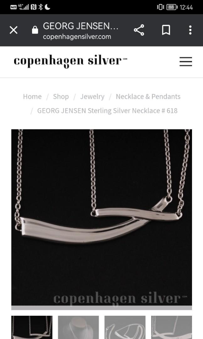 Georg Jensen Marcia Pendant Sterling Silver Necklace