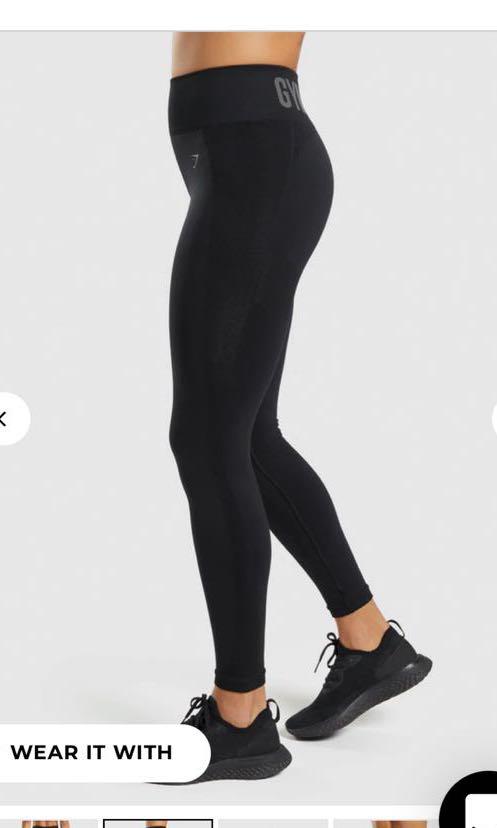 Gymshark flex high waisted leggings in black, Women's Fashion, Activewear  on Carousell