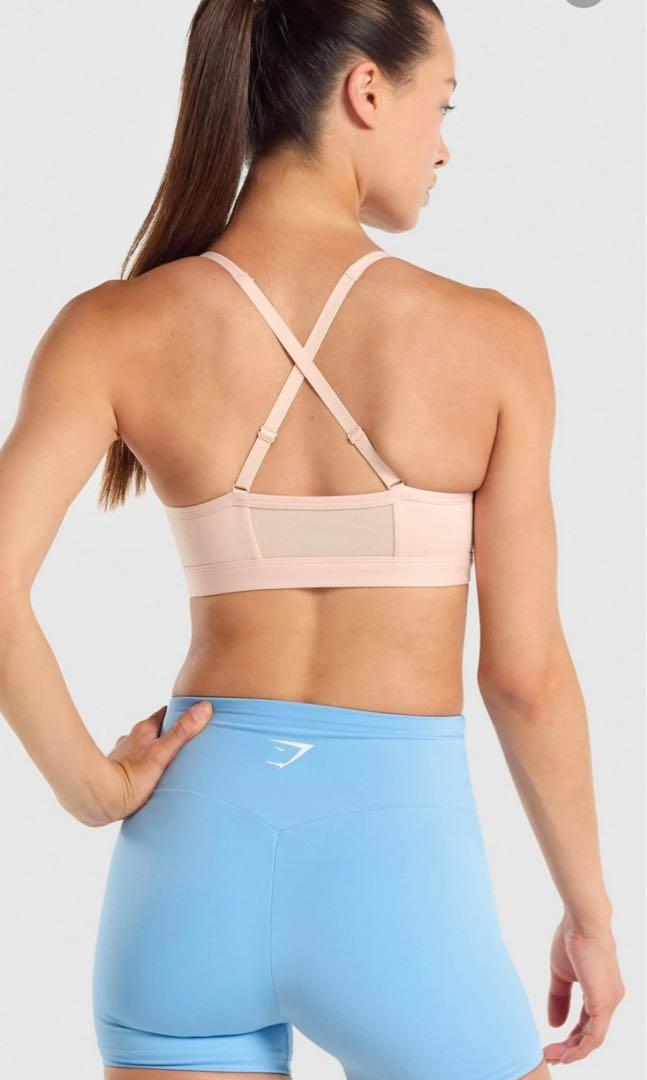 Gymshark Ruched Sports Bra (Light Pink), Women's Fashion, Activewear on  Carousell