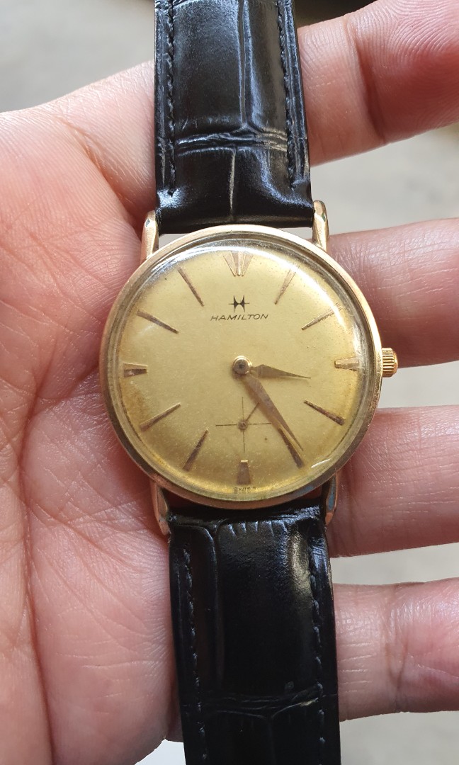Hamilton vintage gold watch outlet