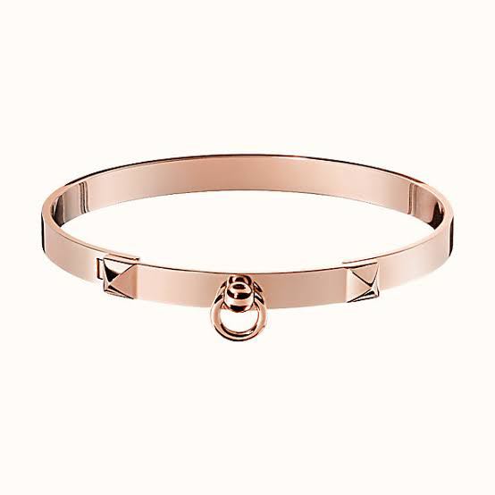 Hermes cdc rose shop gold bracelet