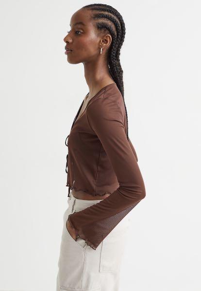 H&m brown cardigan 2025