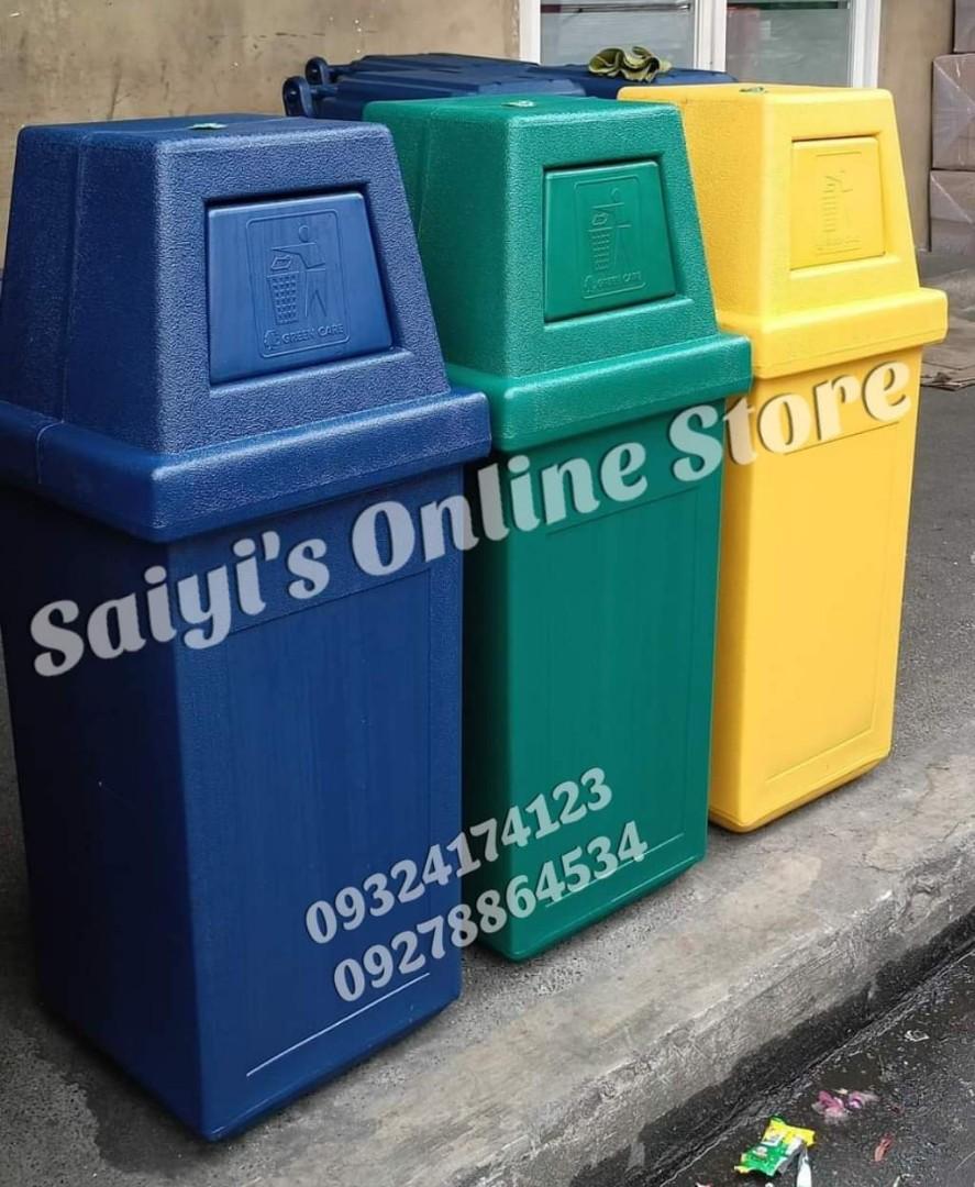 HOODED TRASH BIN 85L, Furniture & Home Living, Cleaning & Homecare