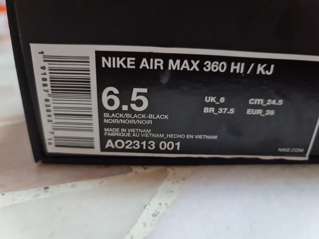 Nike Air Max 360 Hi Kim Jones Black