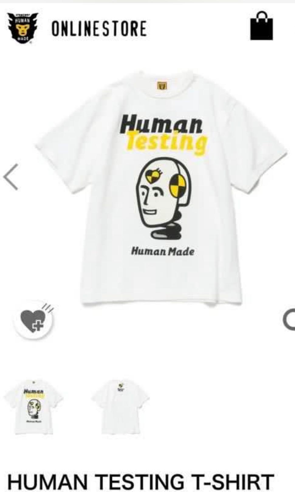 通販半額human made HUMAN TESTING T-SHIRT Tシャツ/カットソー(半袖/袖なし)
