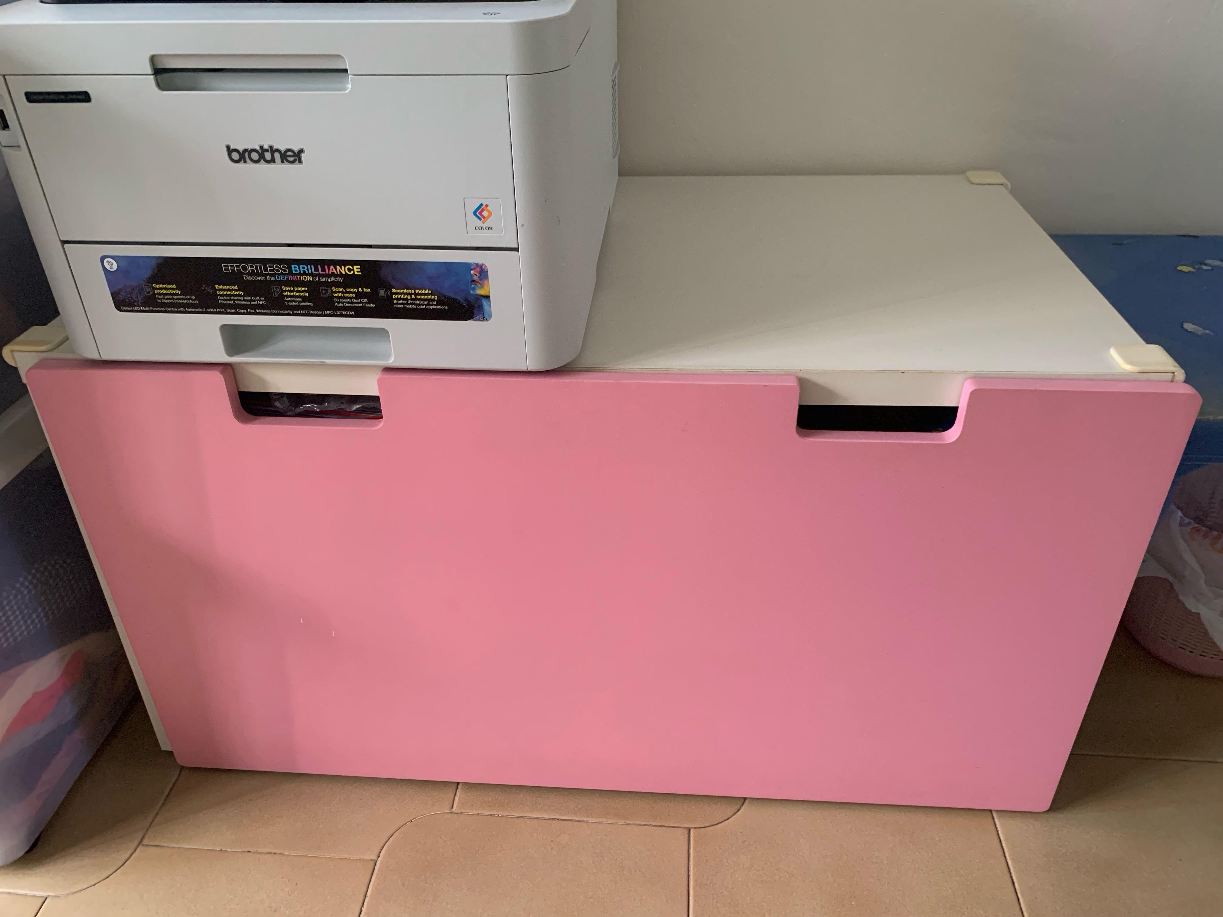 IKEA Pink Drawers / Storage Bench, Furniture & Home Living, Furniture