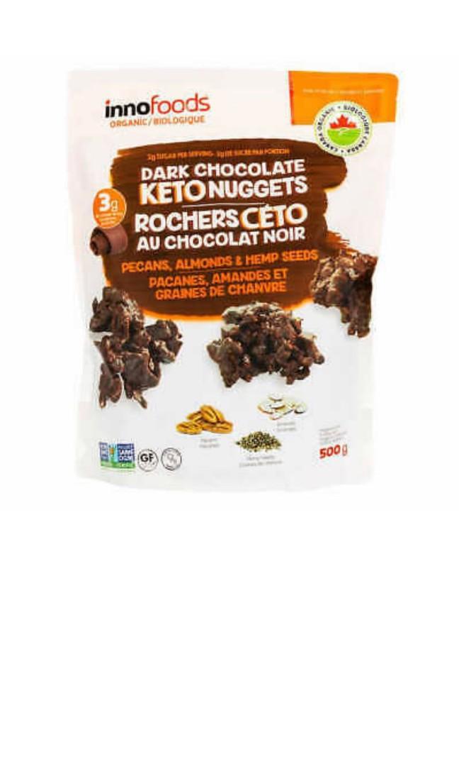 INNO Foods, Dark Chocolate Keto Nuggets 500G, 嘢食 & 嘢飲, 包裝食物&即食食物
