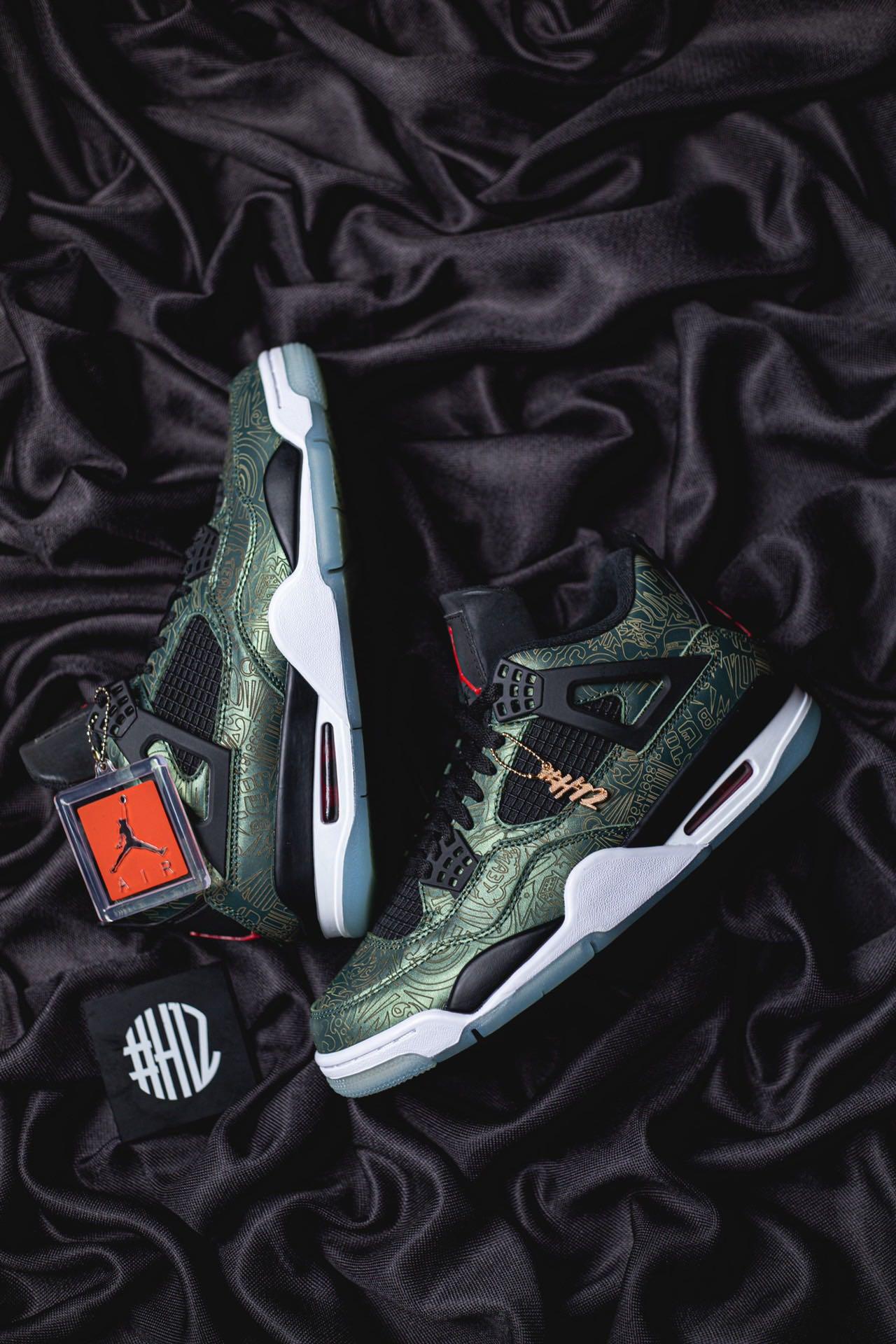 Jordan 4 laser new arrivals green