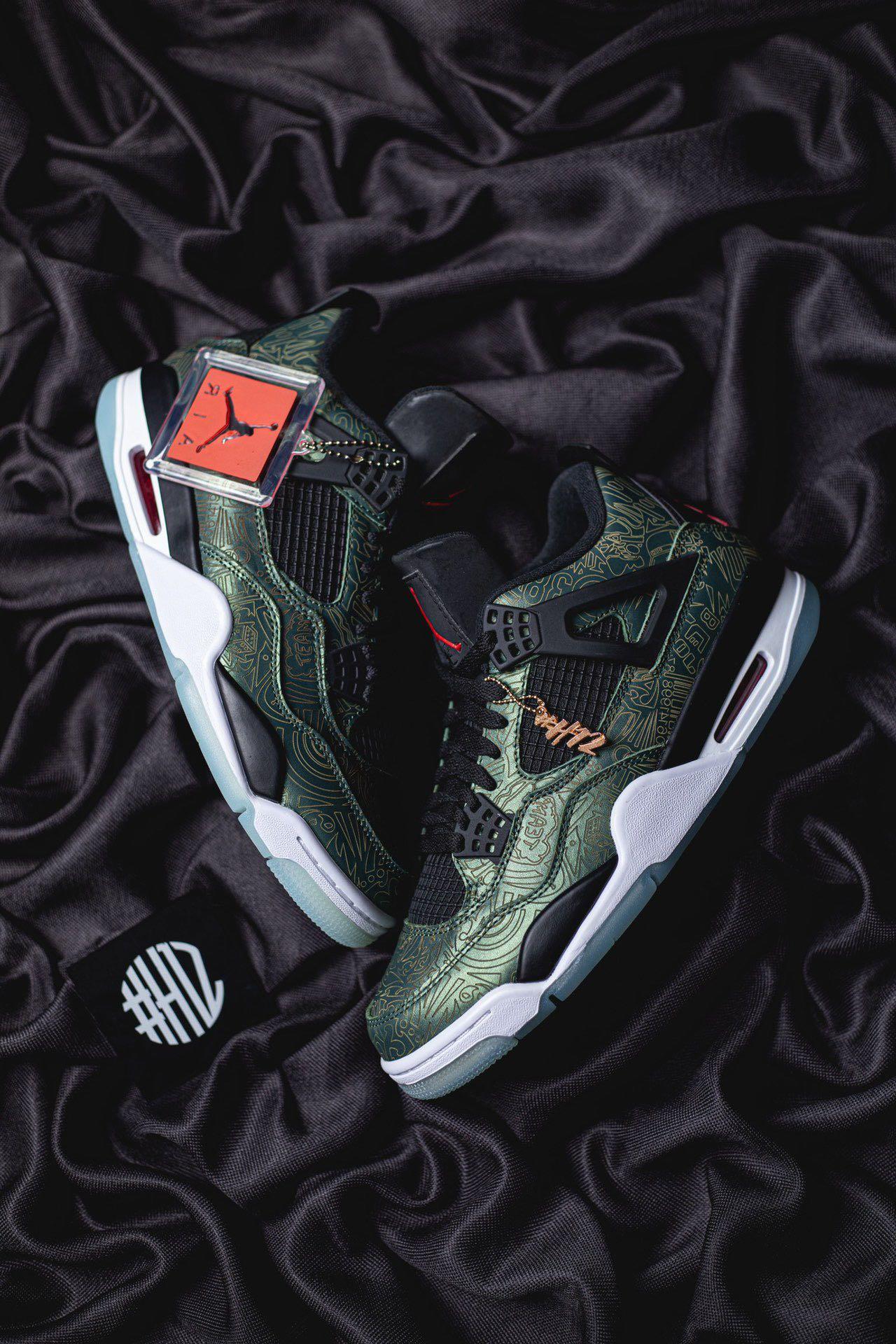 Jordan 4 laser green discount