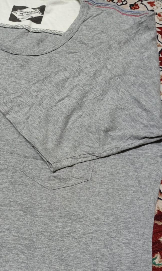 Japanese Brand Single Pocket Plain Tshirt, Men's Fashion, Tops & Sets