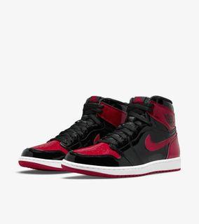 Air Jordan 1 Patent Bred, Men's Fashion, Footwear, Sneakers on 