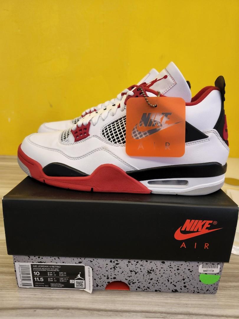 Jordan IV 4 retro fire reds 2020 sz 10 
