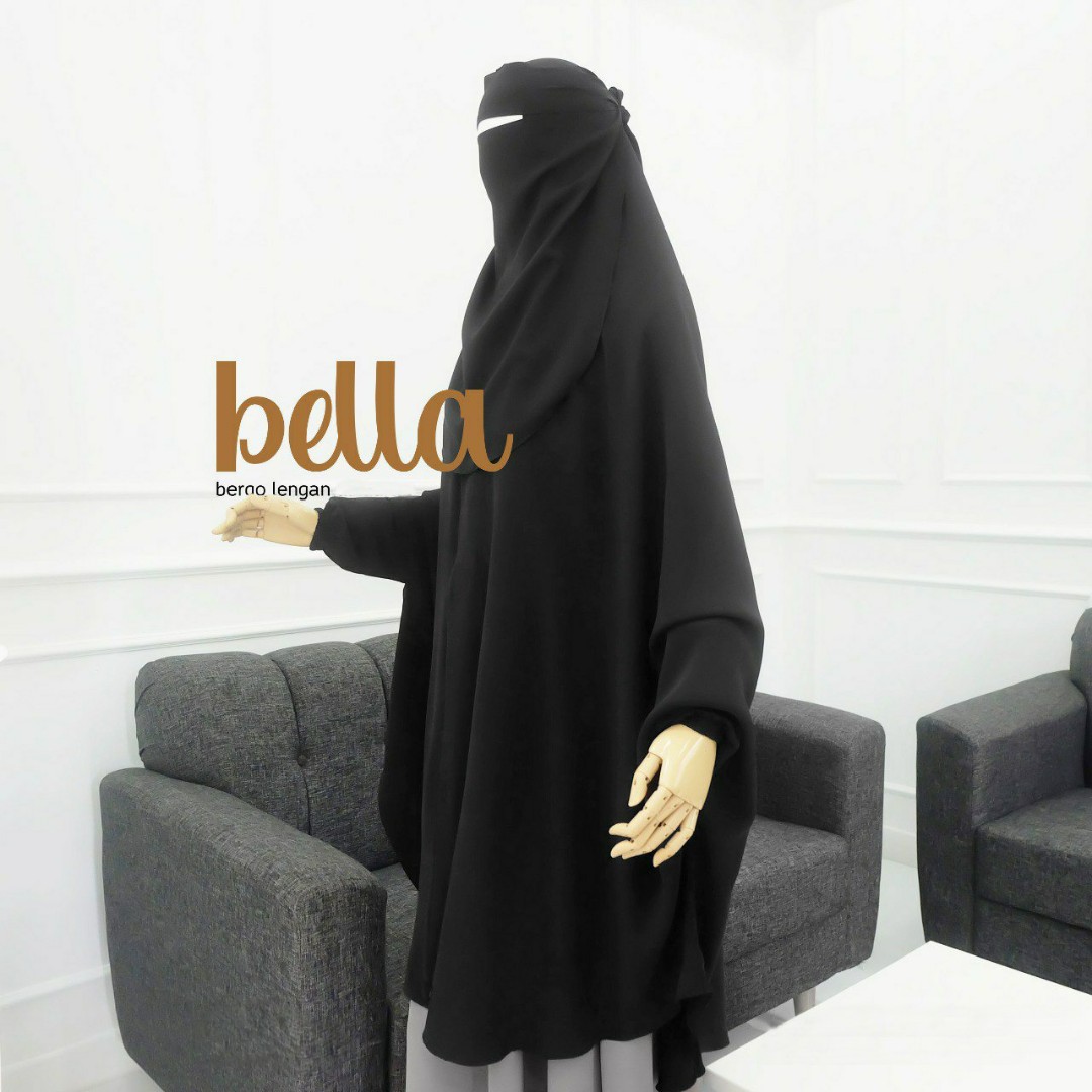 Khimar with sleeves Long Jilbab with niqab plus skirt, Women's Fashion