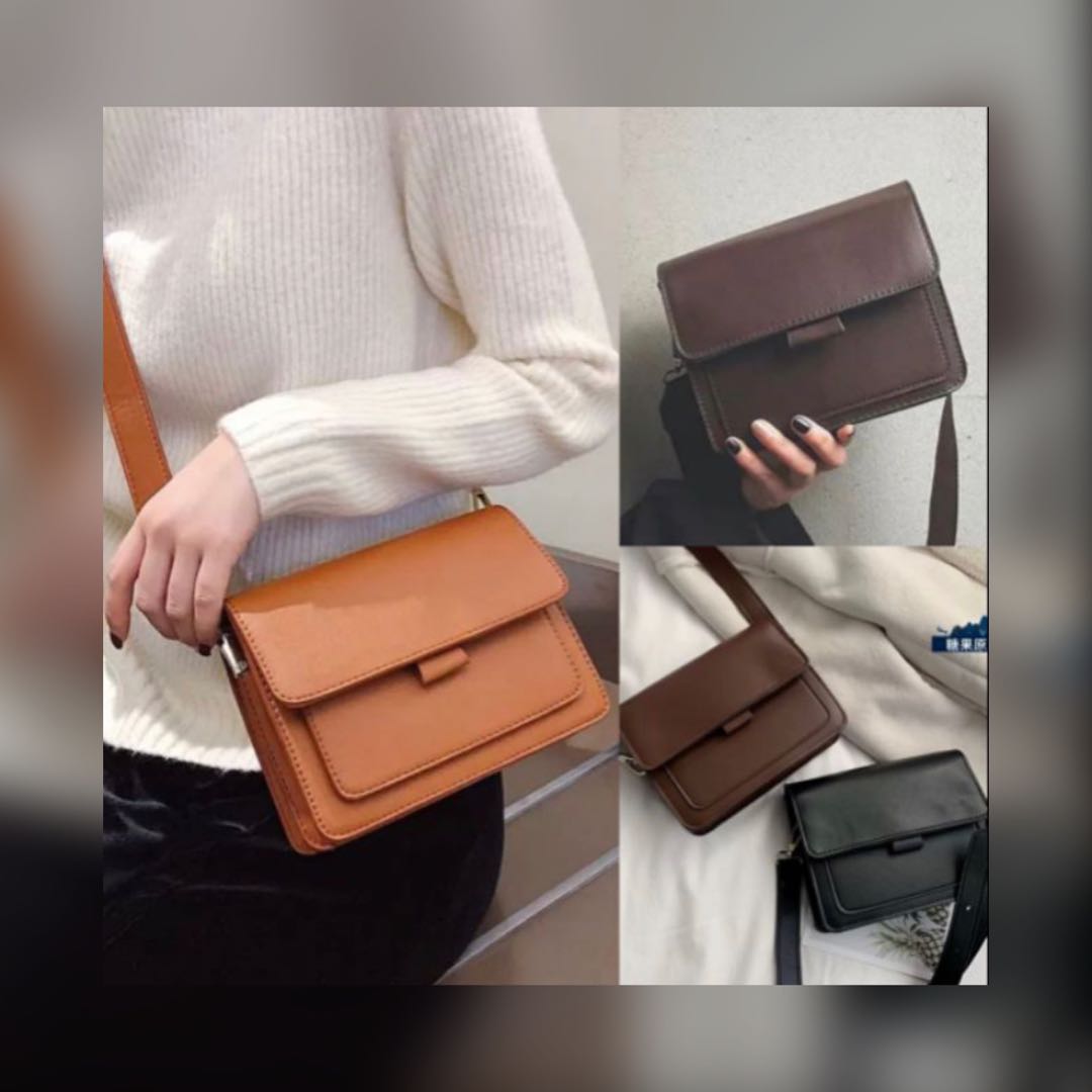 Korean leather sling bag store
