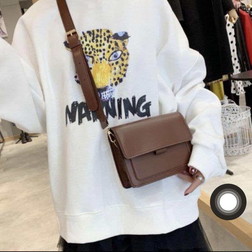 Korean leather cheap sling bag