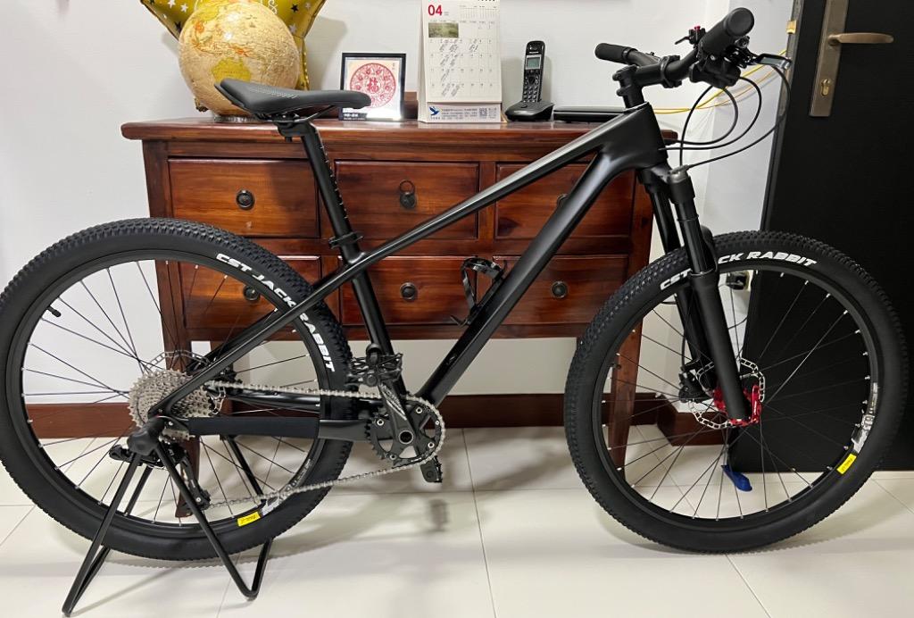 Matte Black Carbon Fibre Hardtail Mountain Bike with Remote Lock LTWOO 10 speed and Air Suspension 27.5 inch