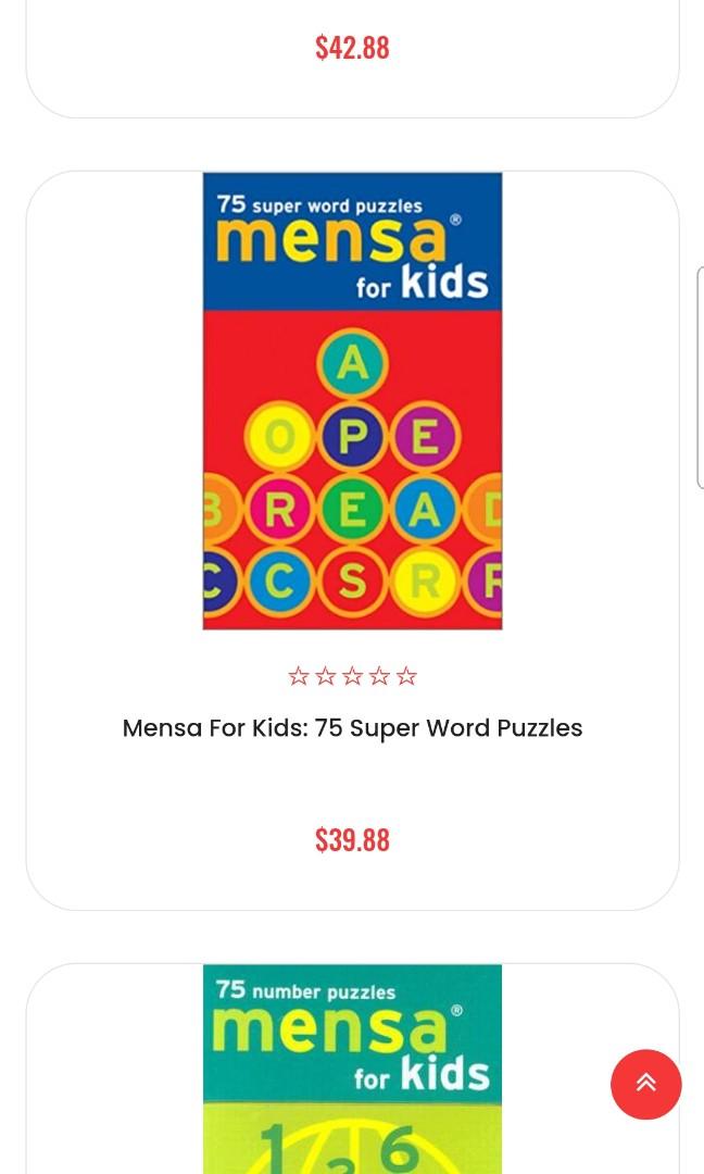 Mensa for kids, Buku &amp; Alat Tulis, Buku Anak-Anak di Carousell
