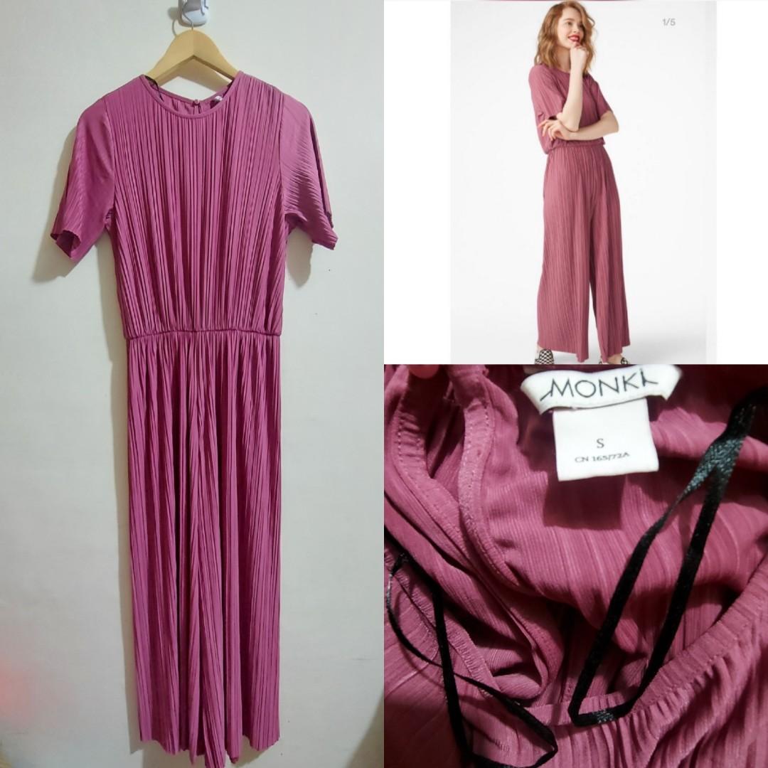 Monki Pleated Jumpsuit Women s Fashion Dresses Sets Jumpsuits on Carousell