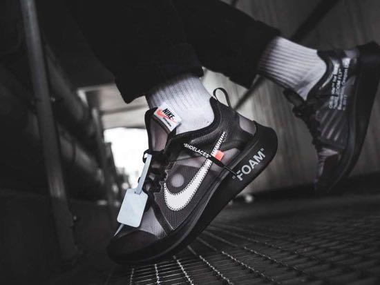 Nike Zoom Fly Off White Black The ten 聯名 黑魂 半透明 休閒鞋 Lebron 周董同款