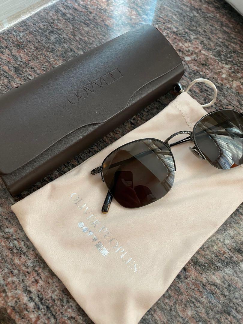OLIVER PEOPLES Rickman Matte Black Sunglasses 太陽眼鏡, 女裝, 手錶及配件, 眼鏡- Carousell