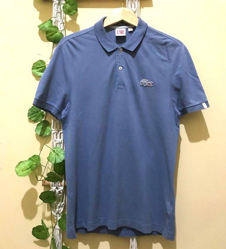 lacoste polo blue men's