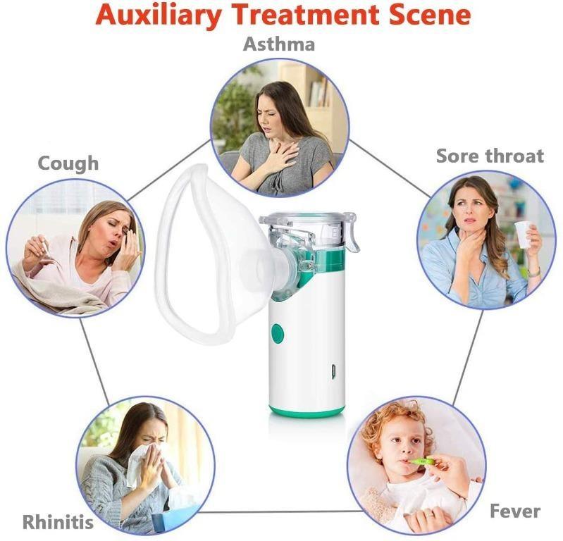 Portable Inhalator for Kids & Adults, Mesh Vaporizer with Masks and ...