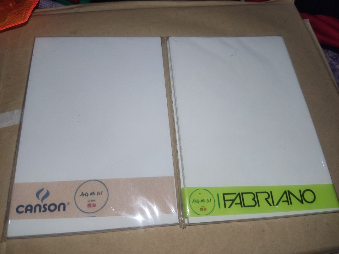 Pre cut watercolor paper and Colleen poster color 6pcs, Hobbies & Toys, Stationary & Craft