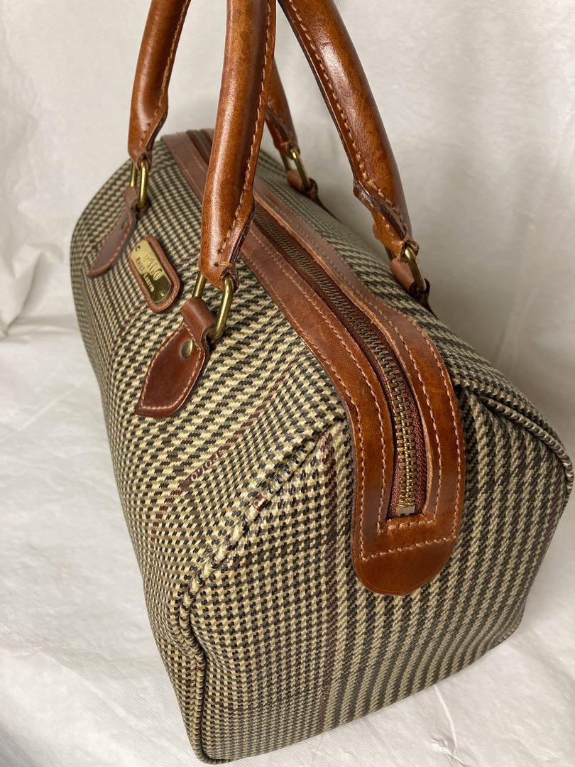 Vintage Ralph Lauren Houndstooth Boston Doctors Bag Speedy