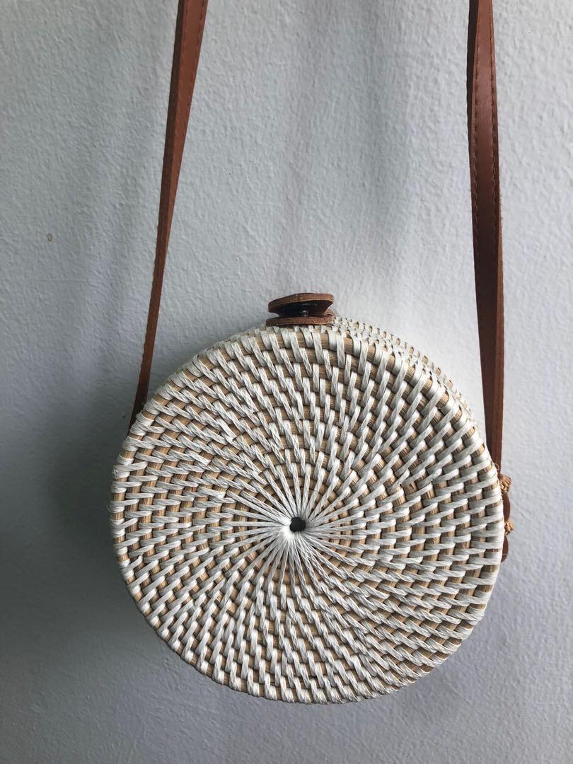 Rattan crossbody bag, Women's Fashion, Bags & Wallets, Crossbody Bags