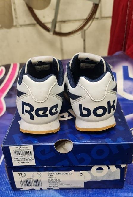 Reebok Royal CLJOG (for Kids) (Category: Babies & Kids Fashion) located in Quezon City. Submitted by apple.picker (Listing ID 1155311582, Image 3). Description: Great condition Only worn when going to the mall/attending kiddie parties/online class Comes with box Size 11.5 Kids US.
