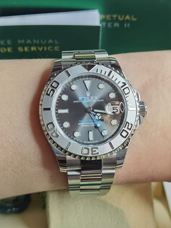 Yacht master baby blue on sale