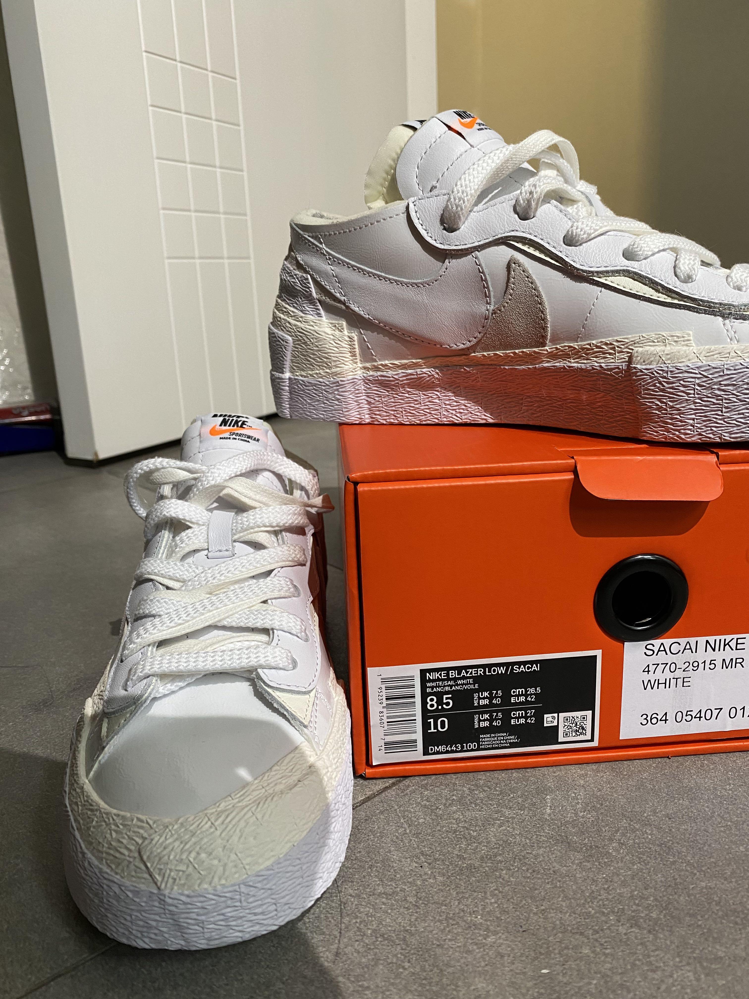 Sacai x Nike Blazer Low, 男裝, 鞋, 波鞋- Carousell