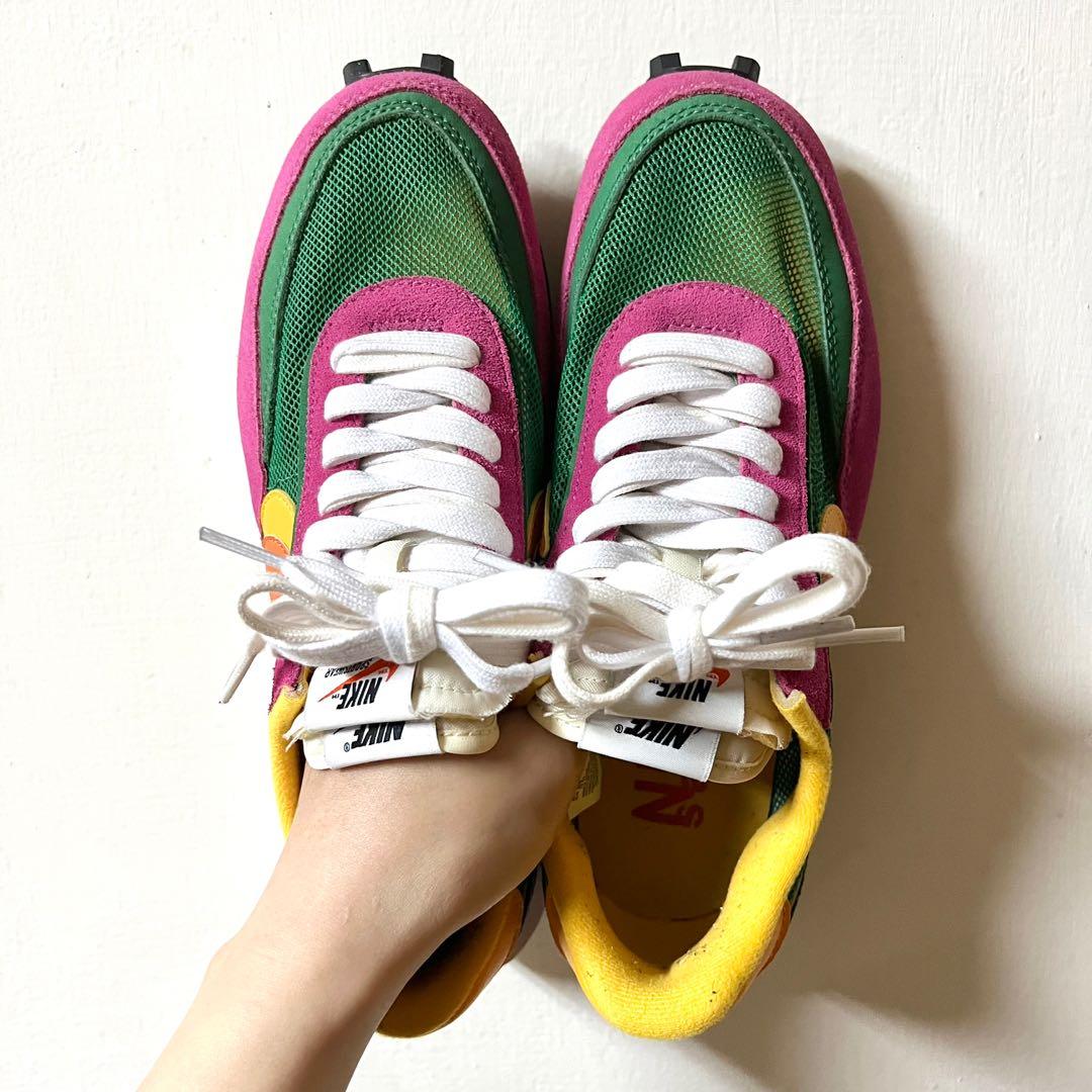 誠可議價Sacai x Nike LDWaffle 桃紅綠/25cm, 他的時尚, 鞋, 運動鞋在 ...
