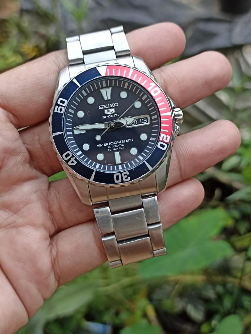 Seiko sea urchin pepsi snzf15k1, Fesyen Pria, Jam Tangan di Carousell