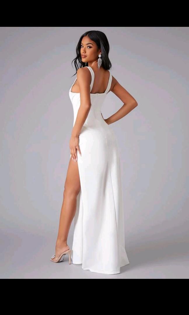 Shein White dress, Women's Fashion ...