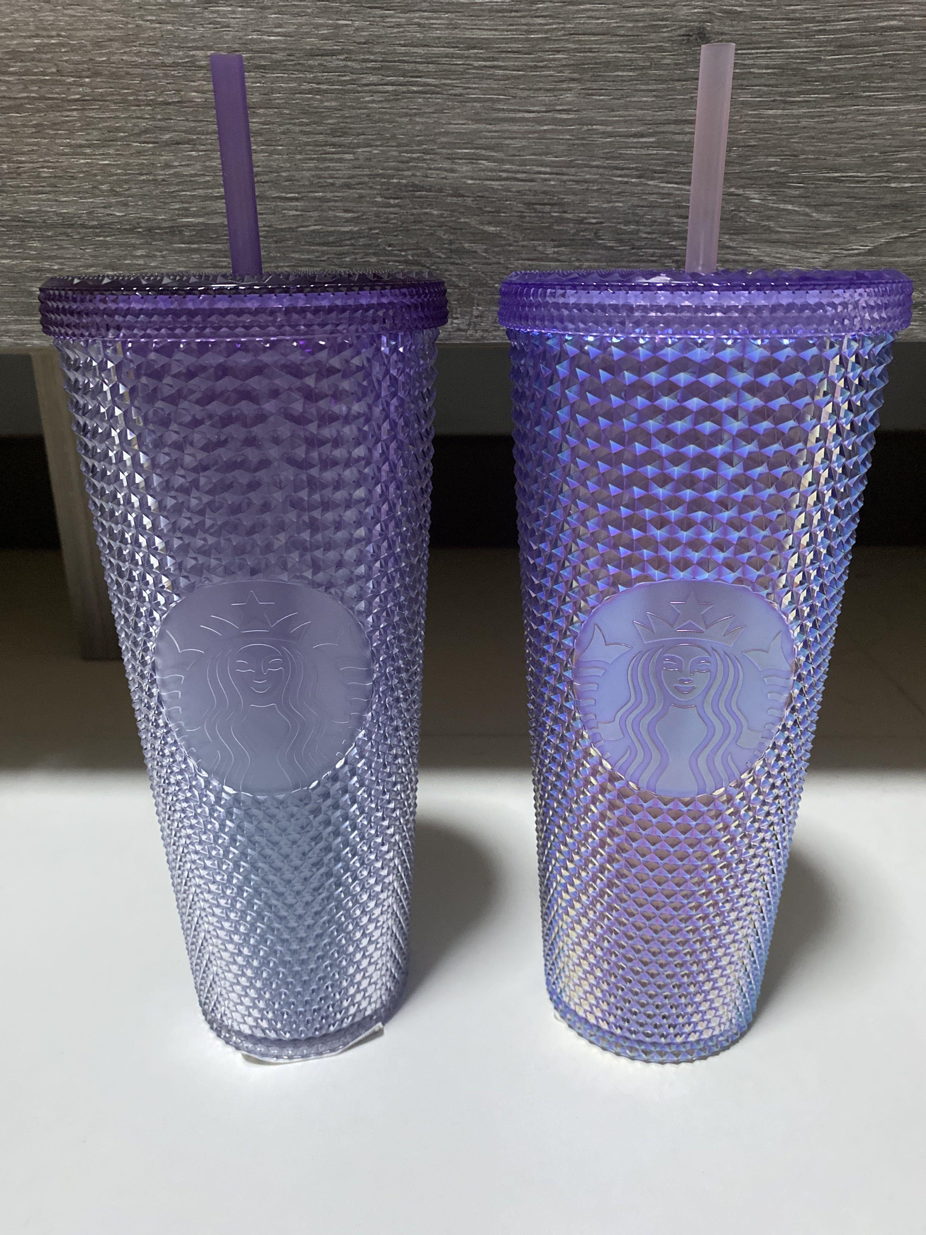 Starbucks Korea purple oil slick/ blue and bling pink beam gradient studded  cold cup, Furniture & Home Living, Kitchenware & Tableware, Coffee & Tea  Tableware on Carousell