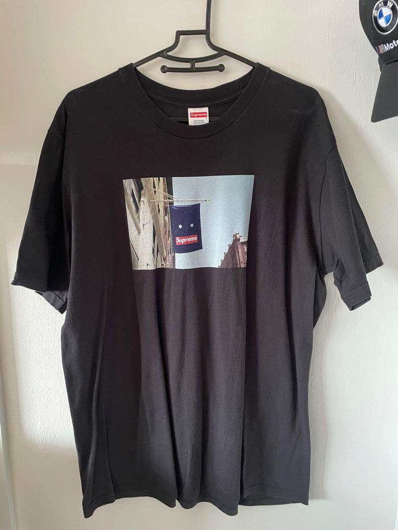 Supreme banner tee online black