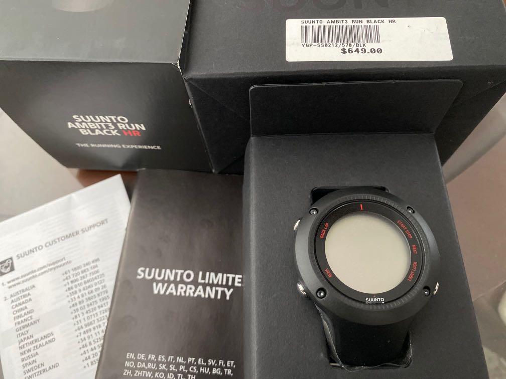 Suunto ambit3 2024 run black hr