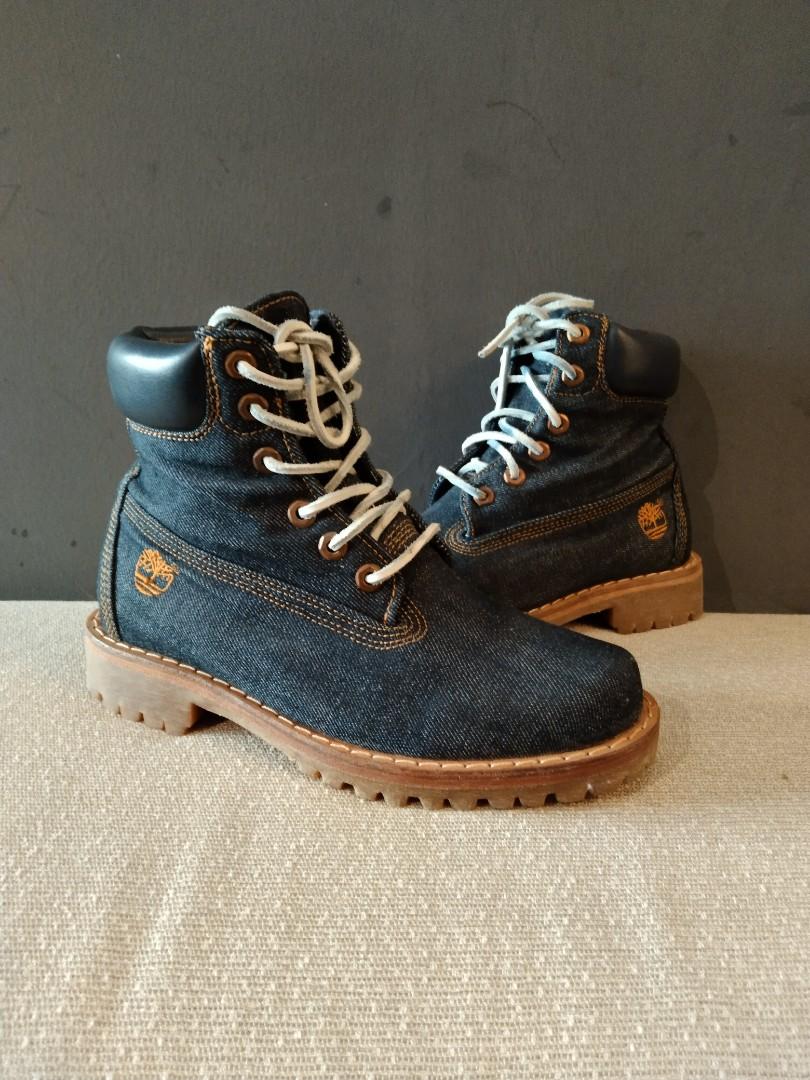 Timberland Denim, Fesyen Pria, Sepatu 