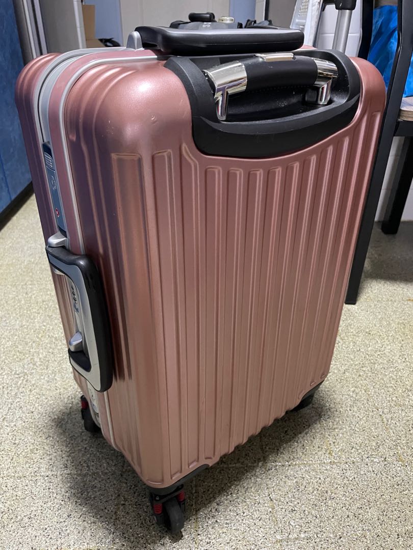 Used Metallic Pink Luggage / Suitcase 