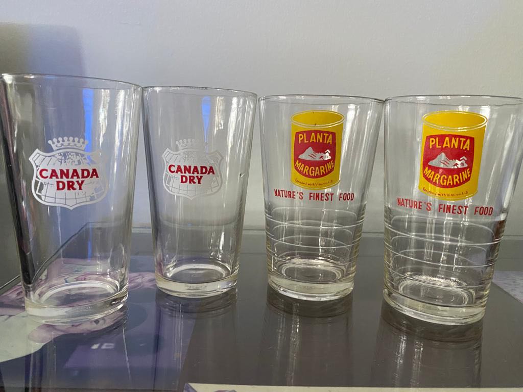 Vintage Glass Cups, Hobbies & Toys, Memorabilia & Collectibles, Vintage