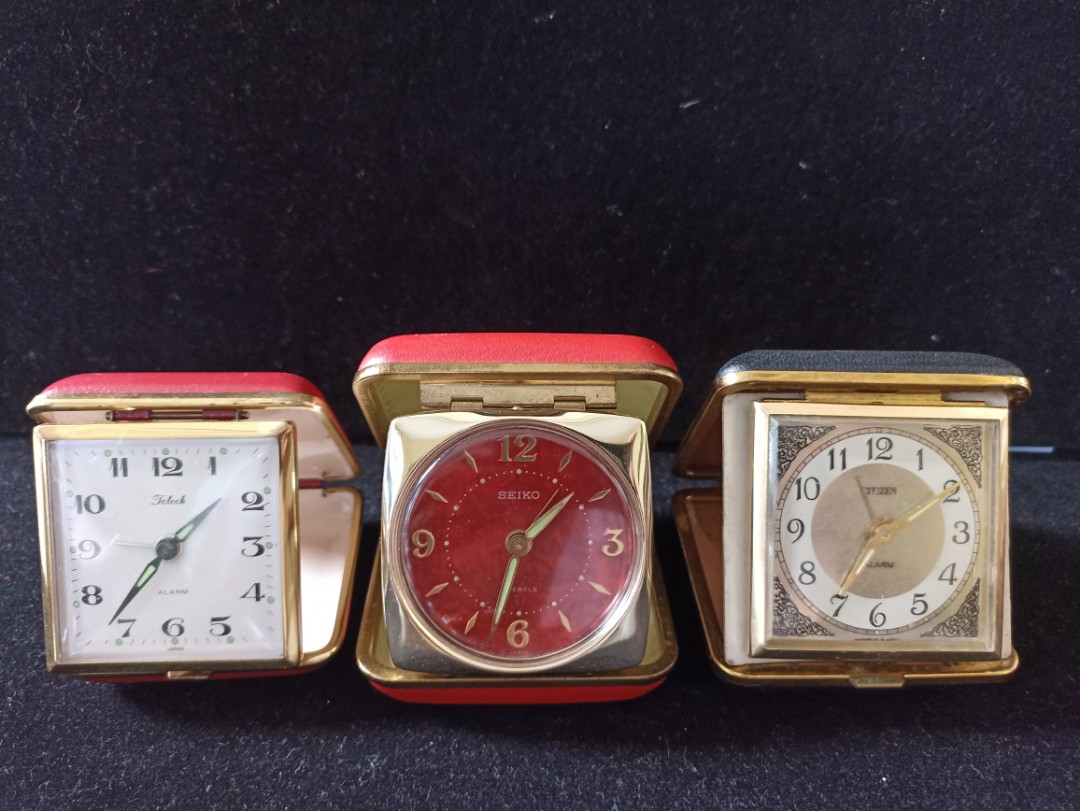 Vintage Japanese Travel Alarm Clocks, Hobbies & Toys, Memorabilia