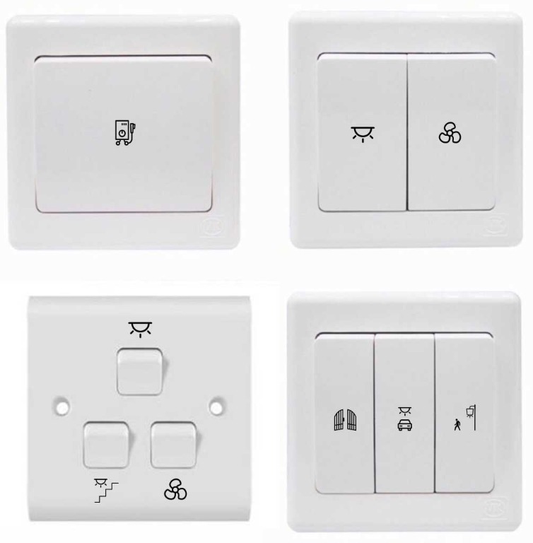 Wall Switch Labels Transparent Stickers, Minimalist Waterproof Wall