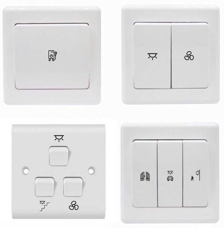 Wall Switch Labels Transparent Stickers, Minimalist ...